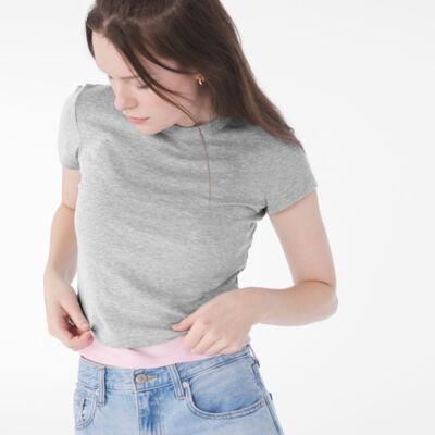 Women's Micro Rib Baby Tee Thumbnail