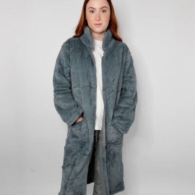 Luxury eskimo faux fur zipped gown Thumbnail