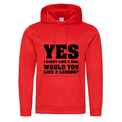 Yes I shoot like a girl! - Hoody Thumbnail